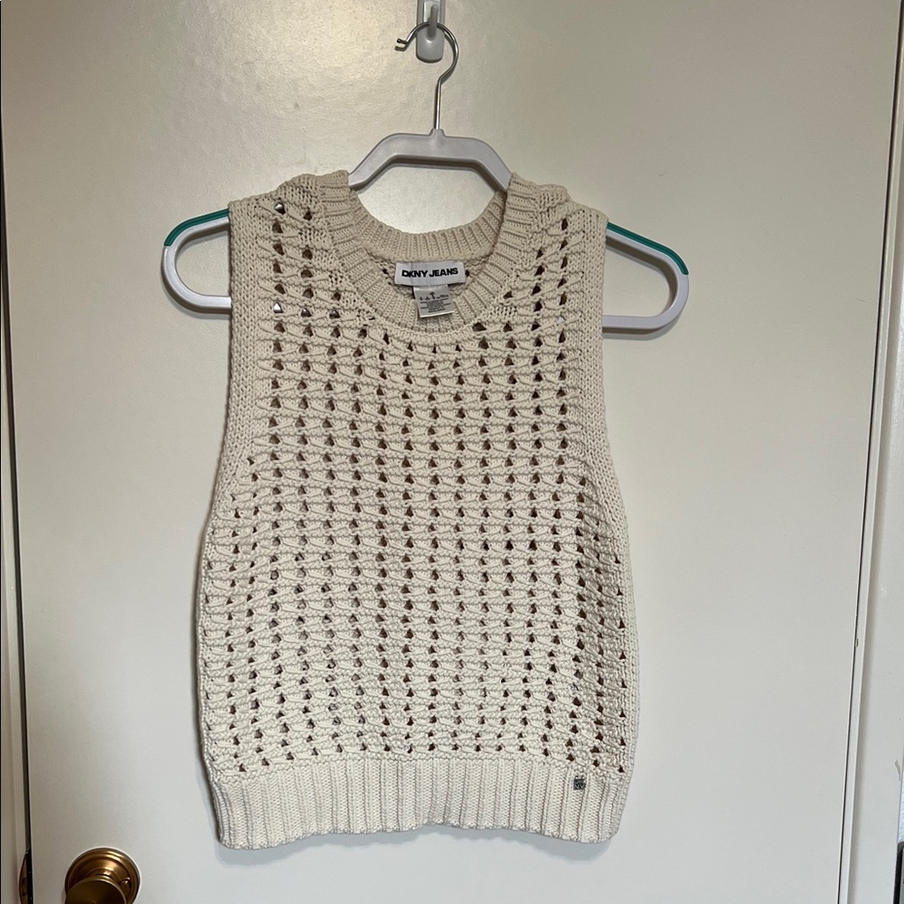 DKNY Cream Knit Sweater